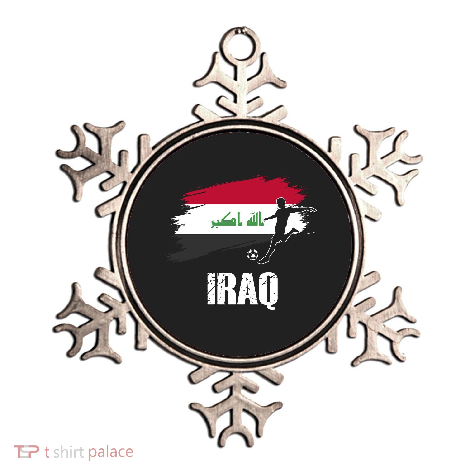 Iraq Football Team Player Flag Ornament