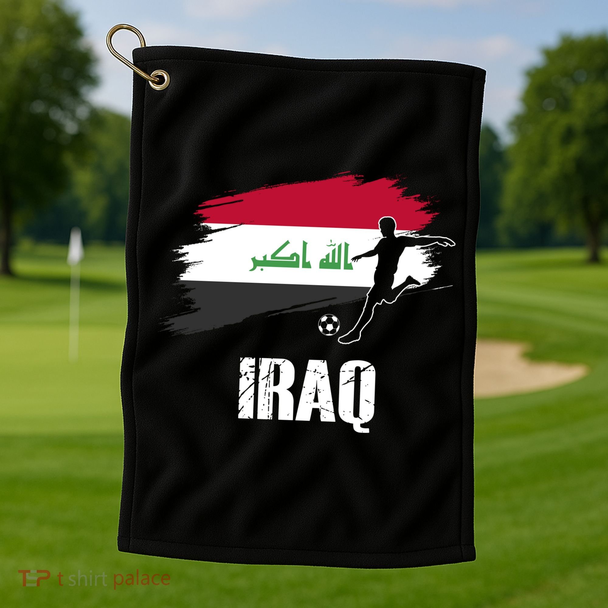 Iraq Football Team Player Flag Golf Towel