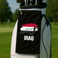 Iraq Football Team Player Flag Golf Towel thumb 2