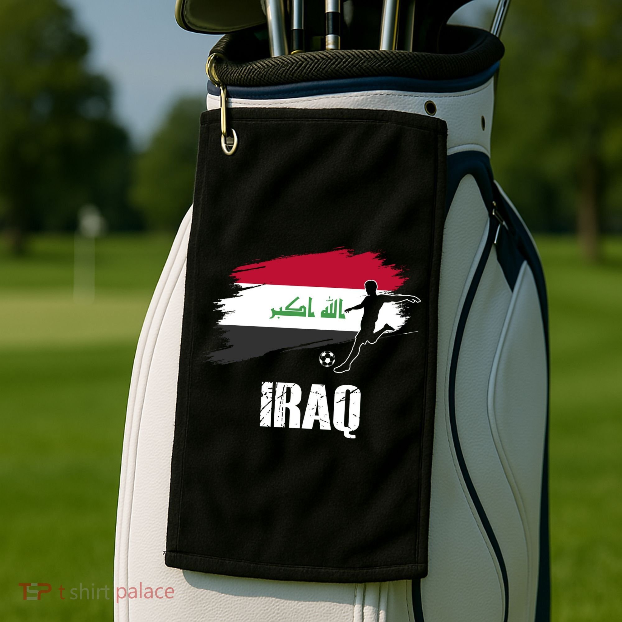 Iraq Football Team Player Flag Golf Towel