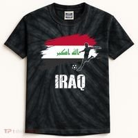 Iraq Football Team Player Flag Kids Tie-Dye T-Shirt thumb 0