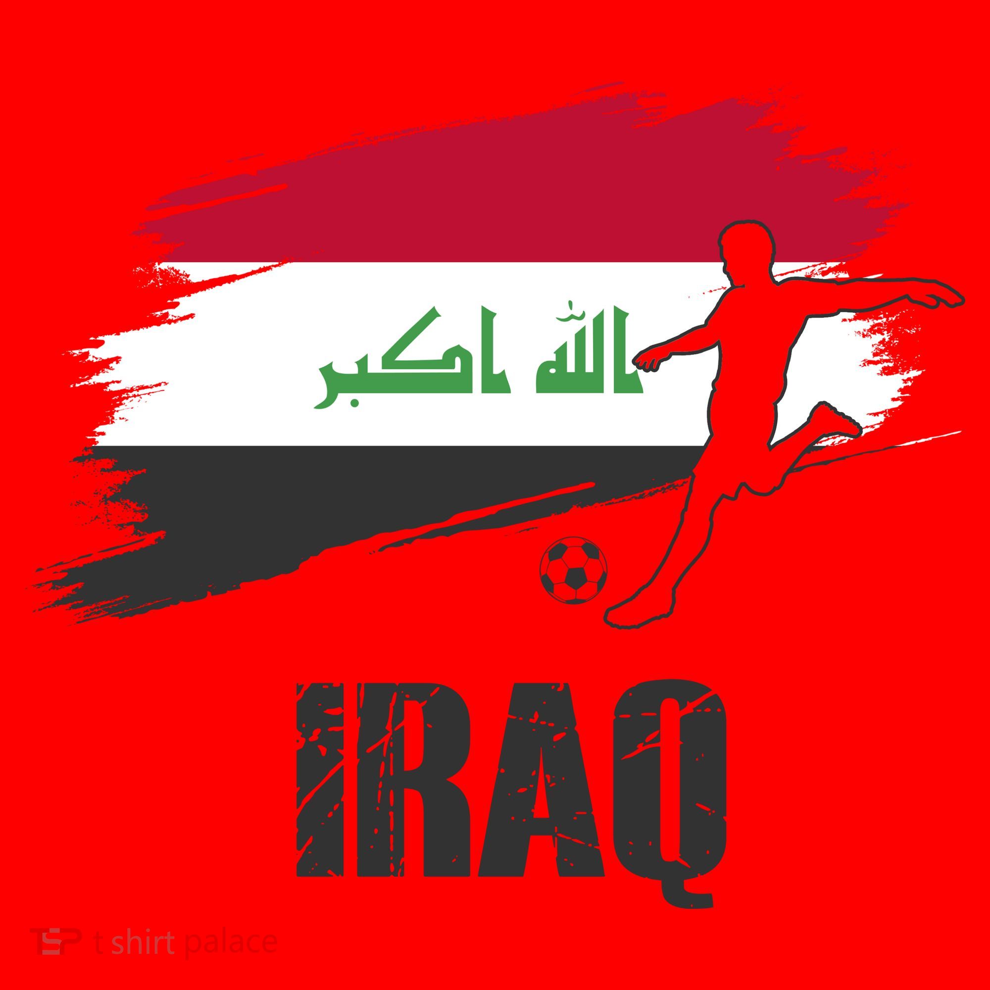 Iraq Football Team Player Flag Santa Hat