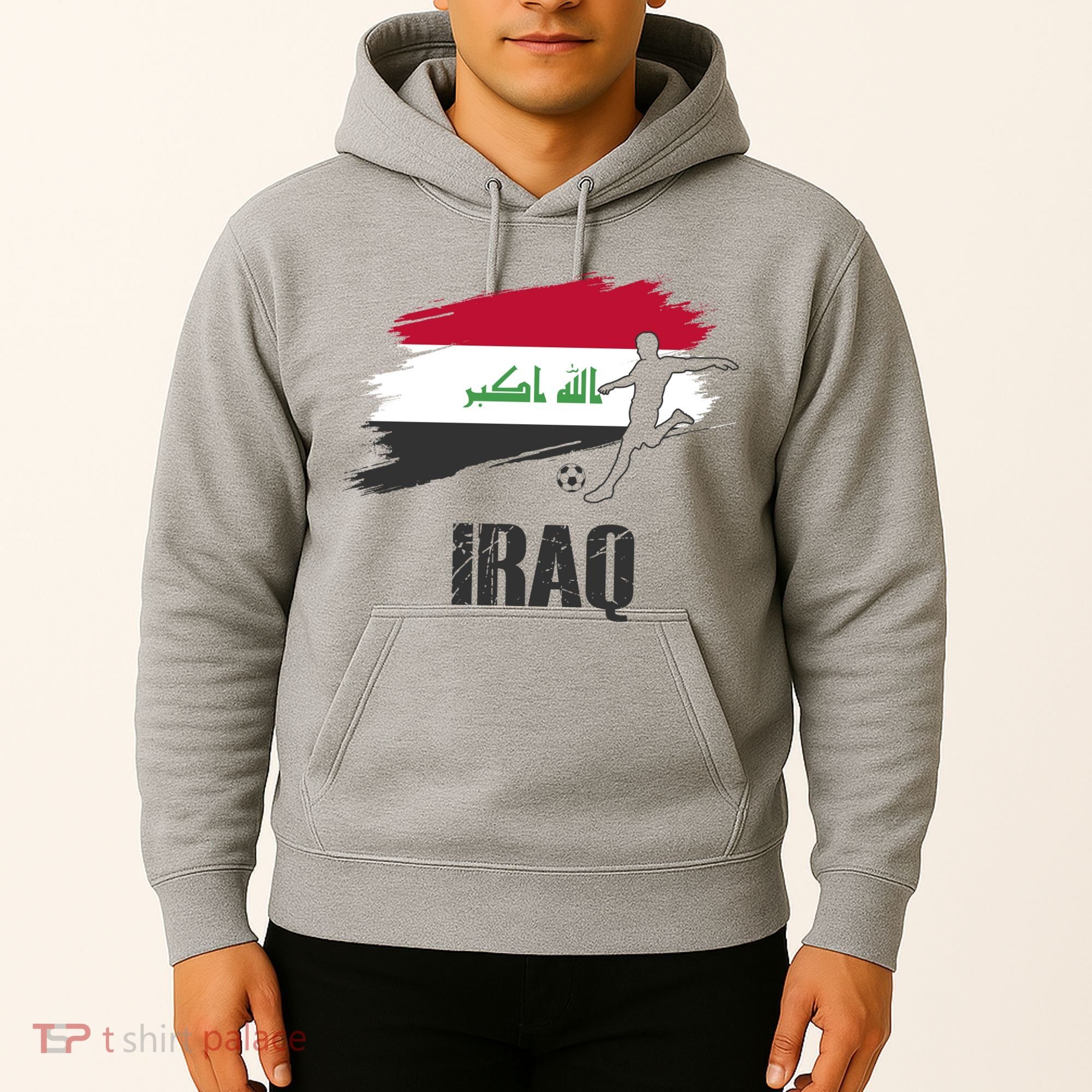 Iraq Football Team Player Flag Hoodie