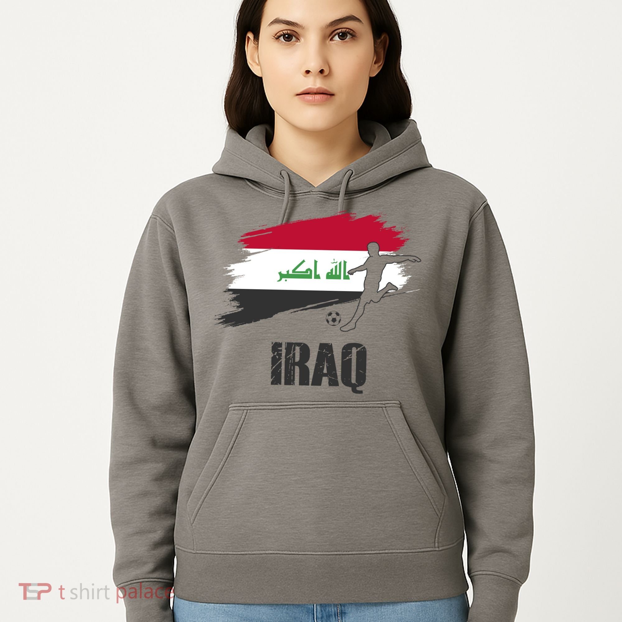 Iraq Football Team Player Flag Hoodie