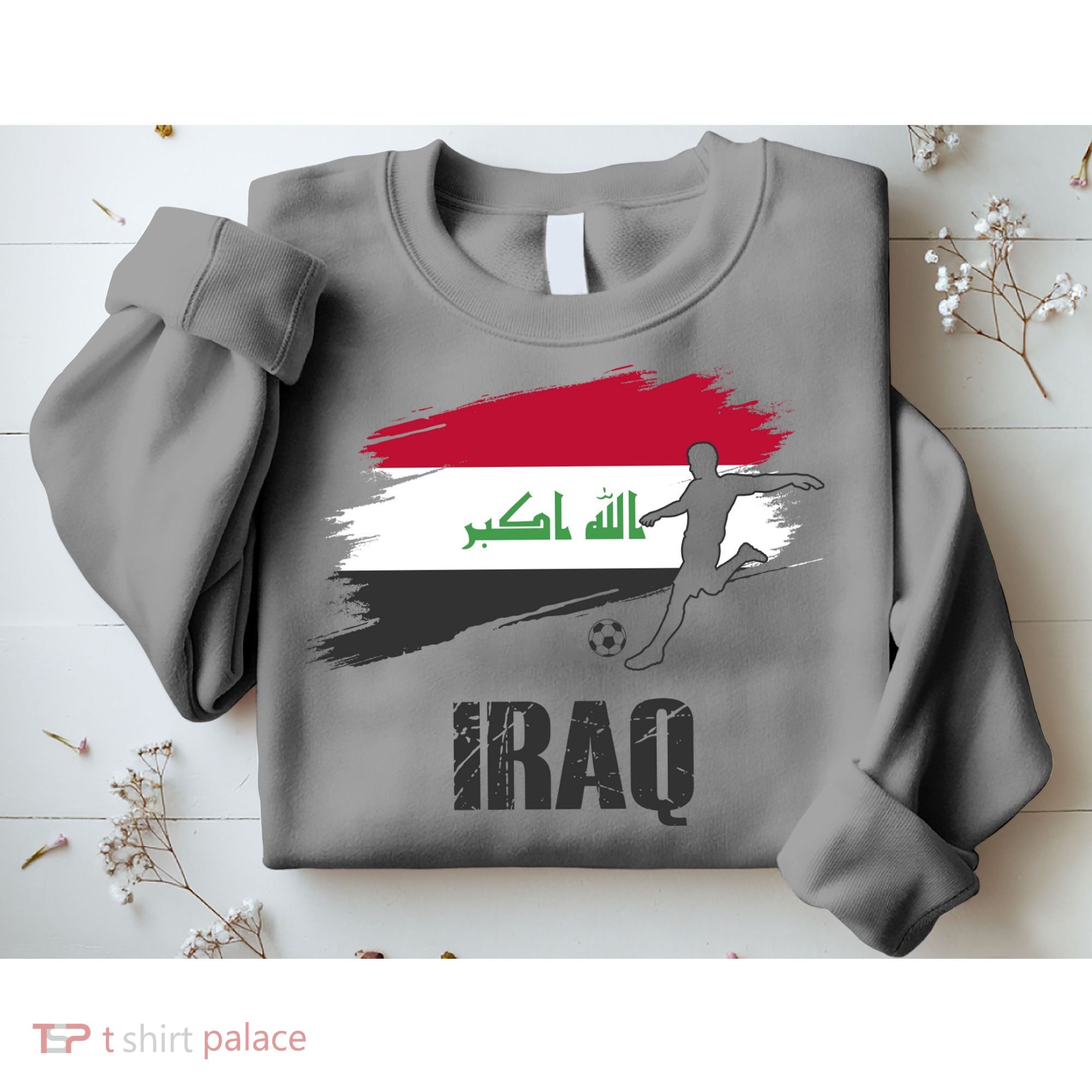 Iraq Football Team Player Flag Sweatshirt
