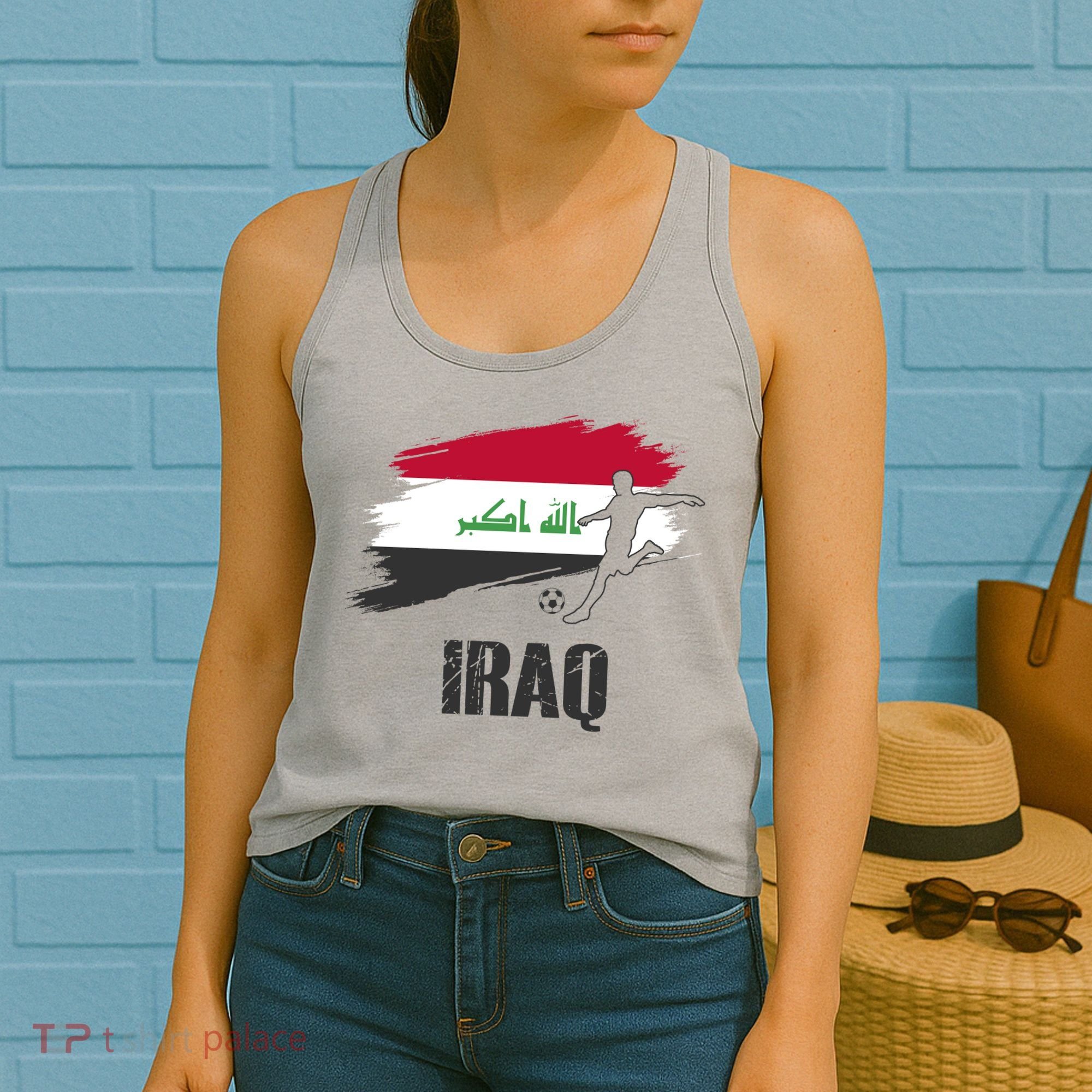 Iraq Football Team Player Flag Women's Tank Top