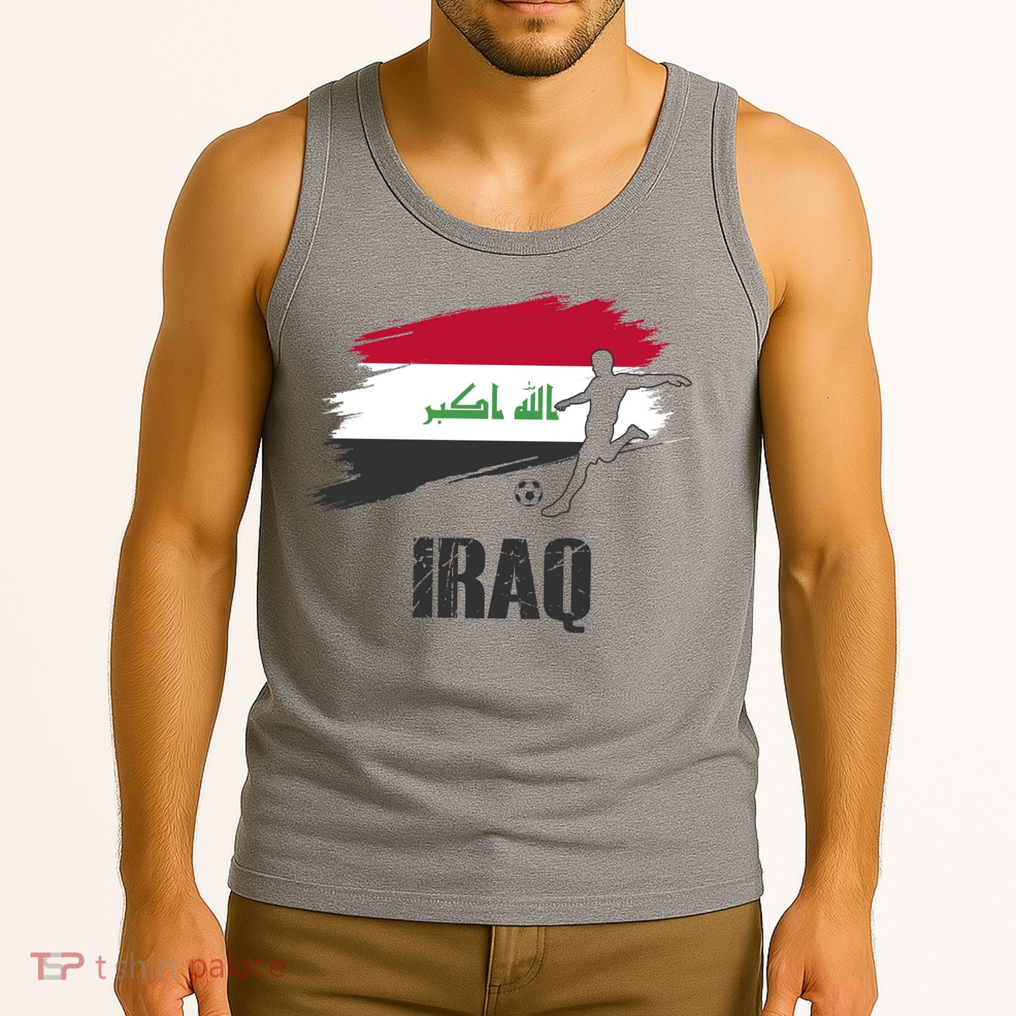 Iraq Football Team Player Flag Tank Top