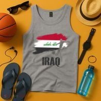 Iraq Football Team Player Flag Tank Top thumb 4