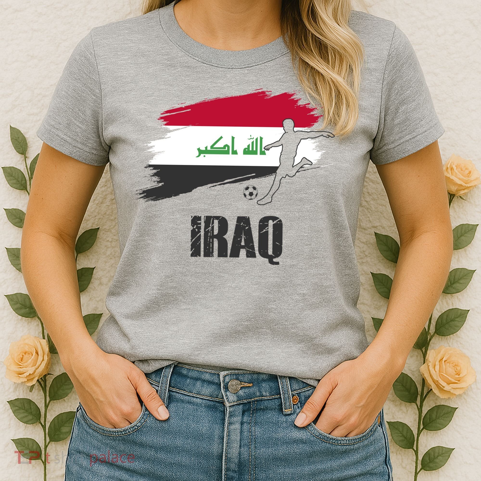 Iraq Football Team Player Flag Women's T-Shirt