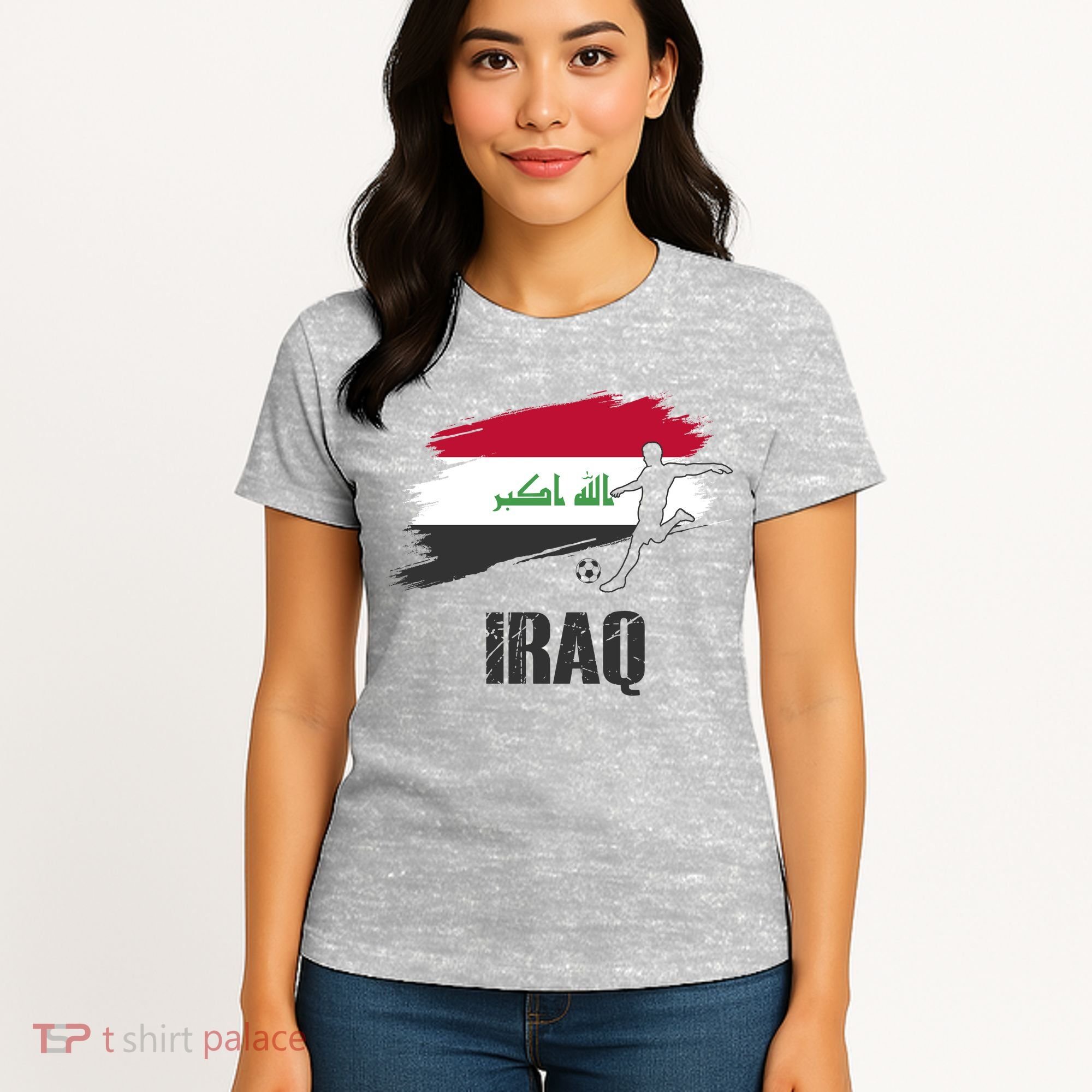 Iraq Football Team Player Flag Women's T-Shirt