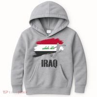 Iraq Football Team Player Flag Kids Hoodie thumb 0