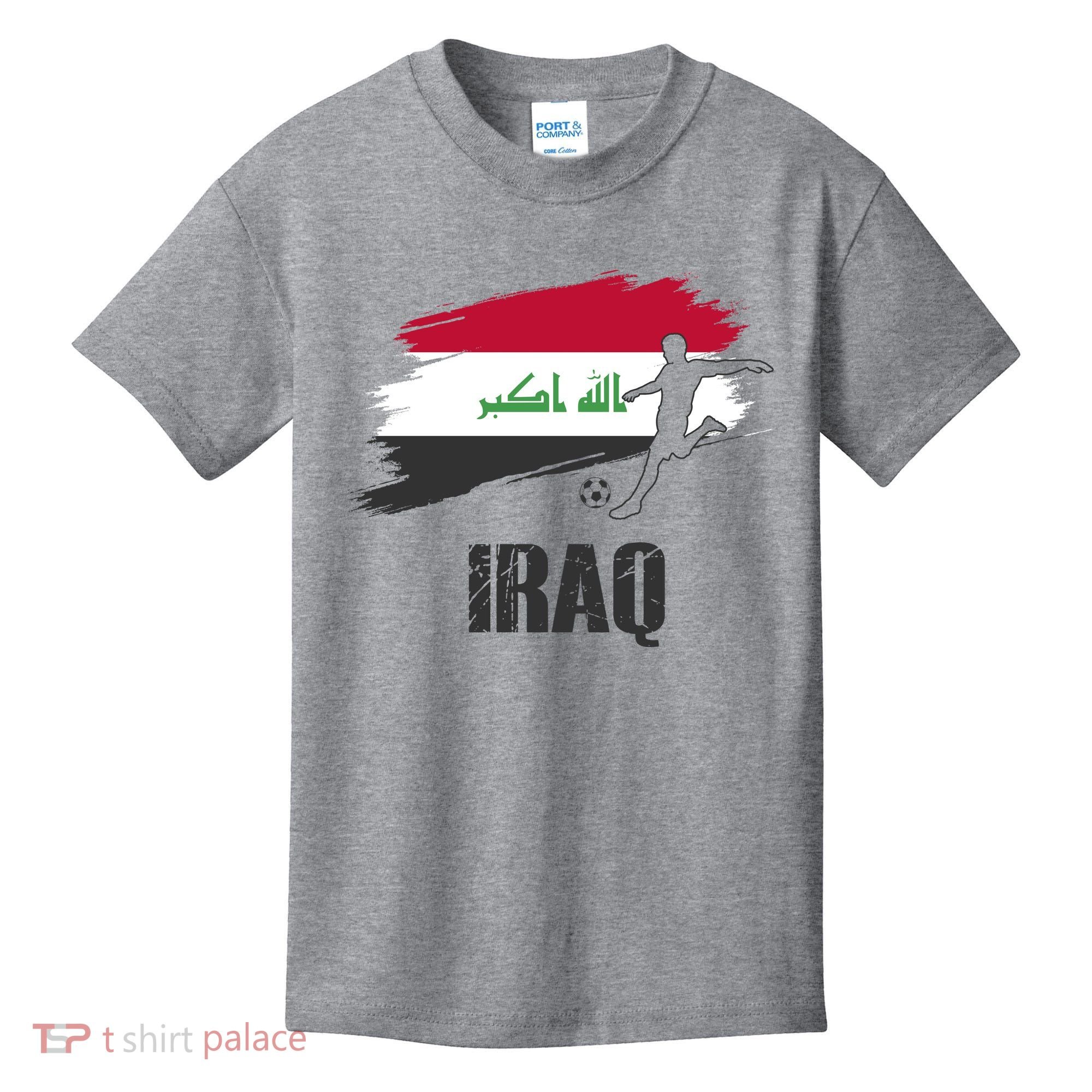 Iraq Football Team Player Flag Kids T-Shirt
