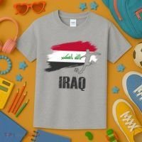 Iraq Football Team Player Flag Kids T-Shirt thumb 3