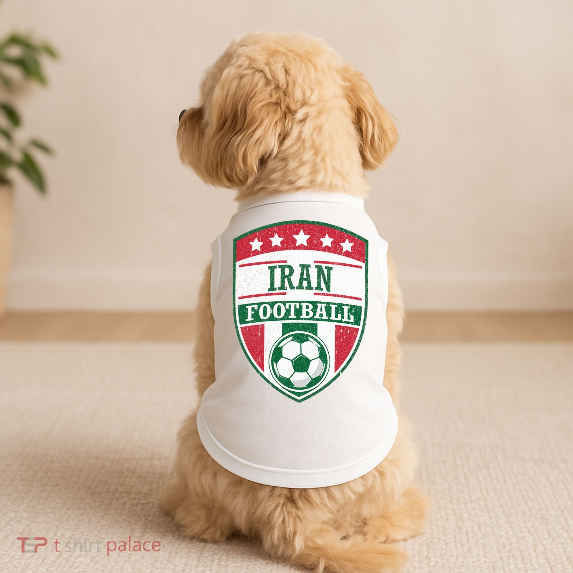 Iran Football Team Crest Soccer Badge Shield Doggie Tank