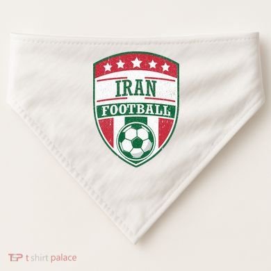 Iran Football Team Crest Soccer Badge Shield USA-Made Doggie Bandana