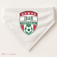 Iran Football Team Crest Soccer Badge Shield USA-Made Doggie Bandana thumb 0