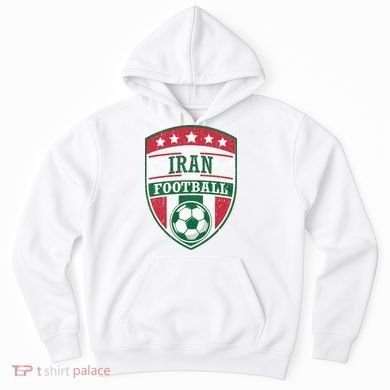 Iran Football Team Crest Soccer Badge Shield Hoodie