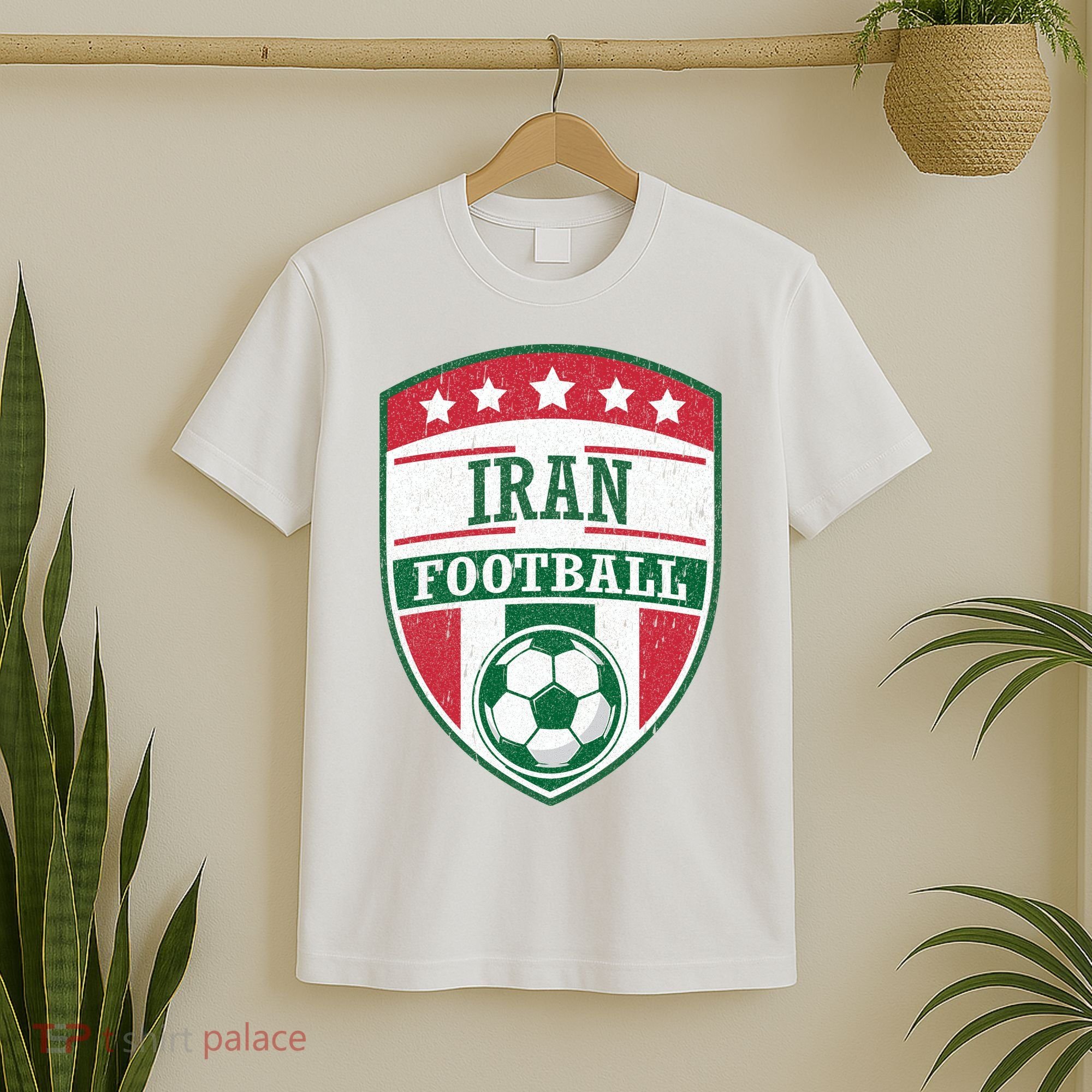 Iran Football Team Crest Soccer Badge Shield T-Shirt