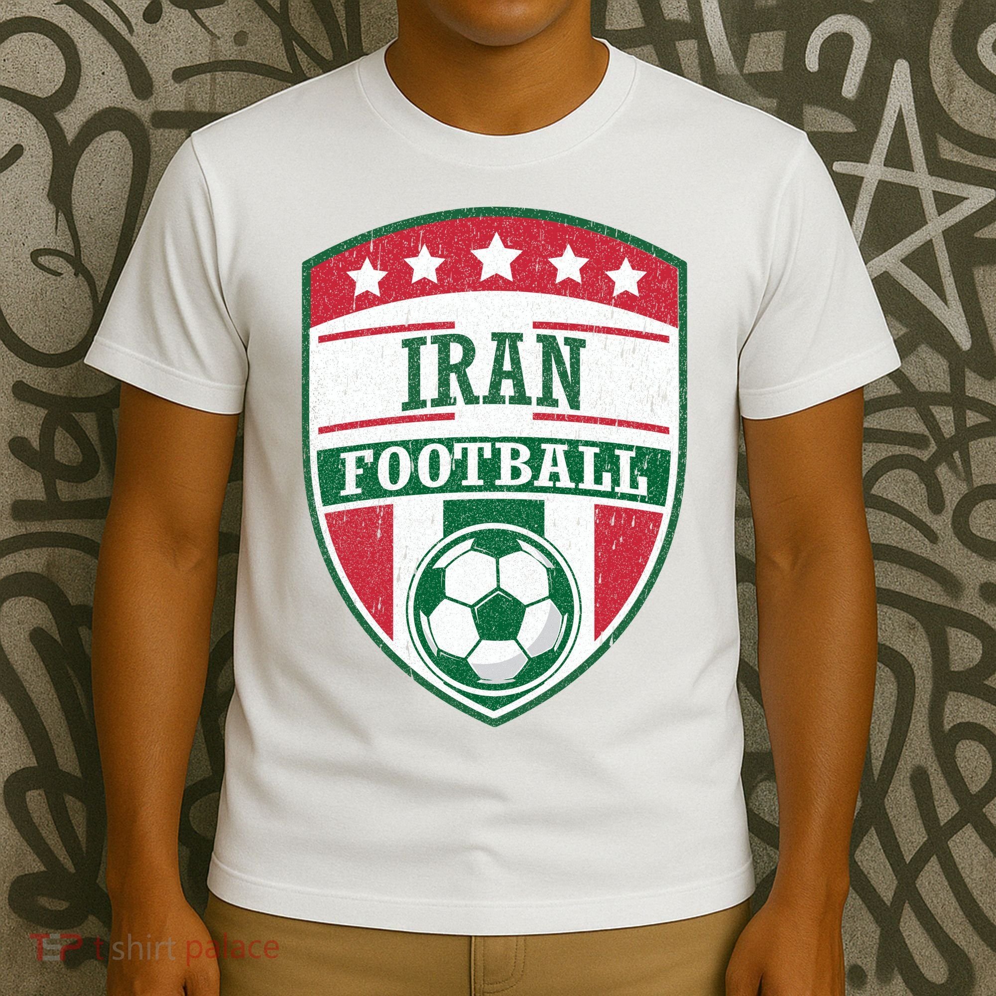 Iran Football Team Crest Soccer Badge Shield T-Shirt