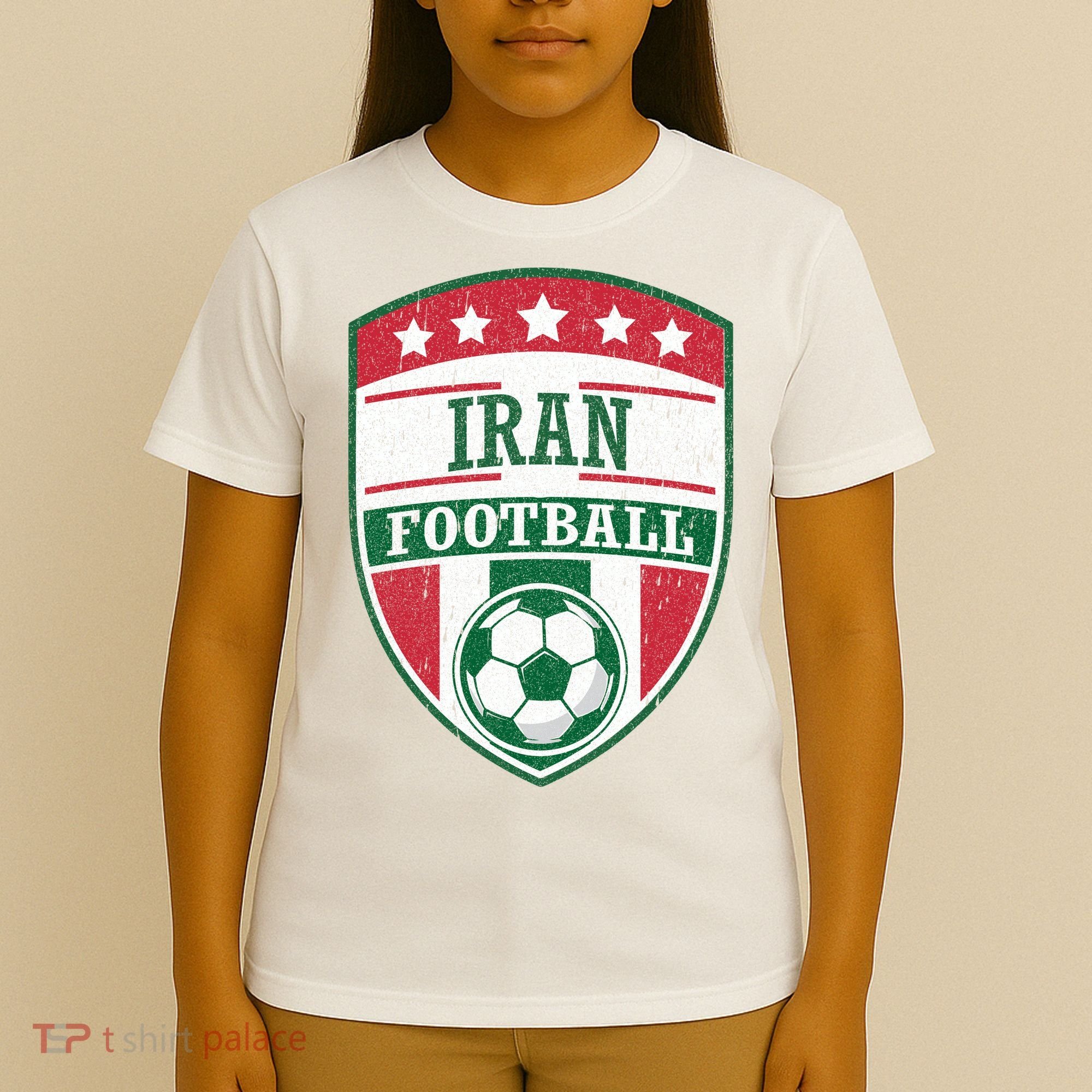 Iran Football Team Crest Soccer Badge Shield T-Shirt