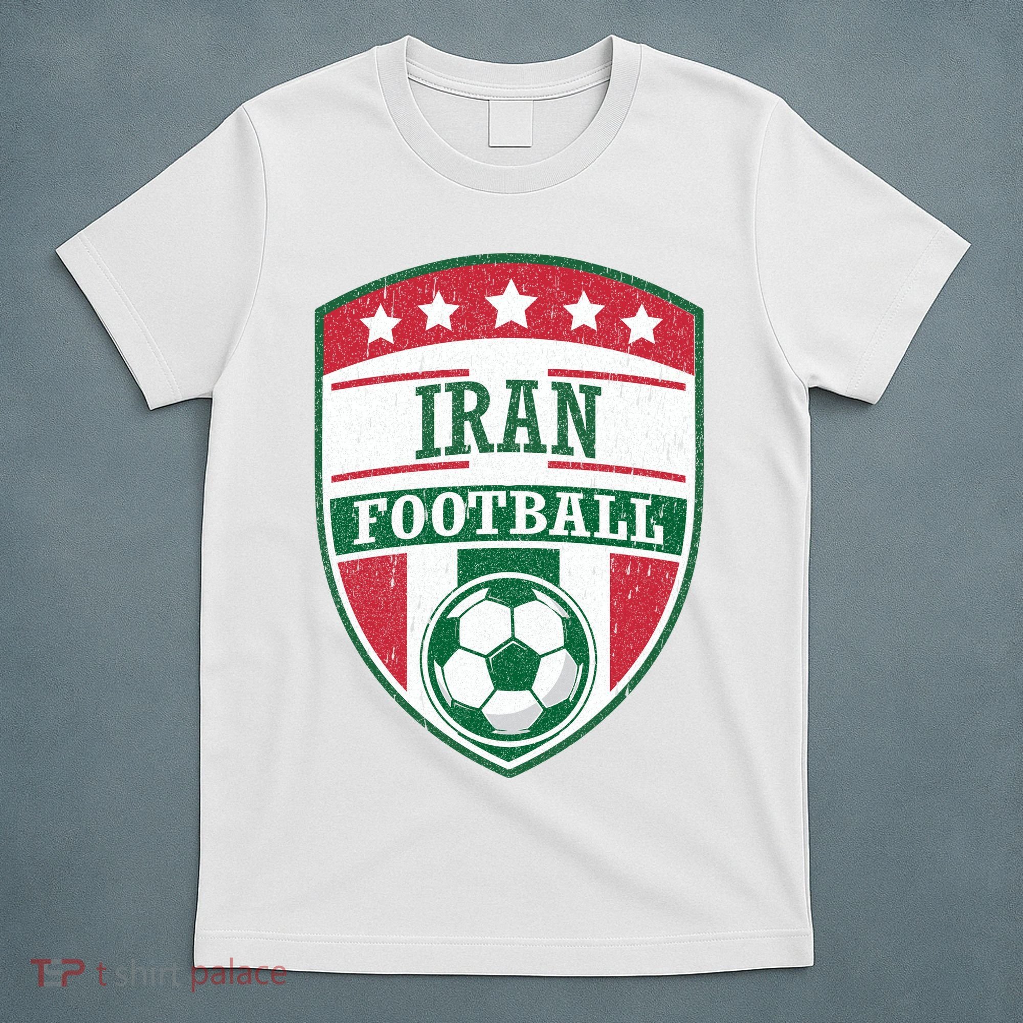 Iran Football Team Crest Soccer Badge Shield T-Shirt