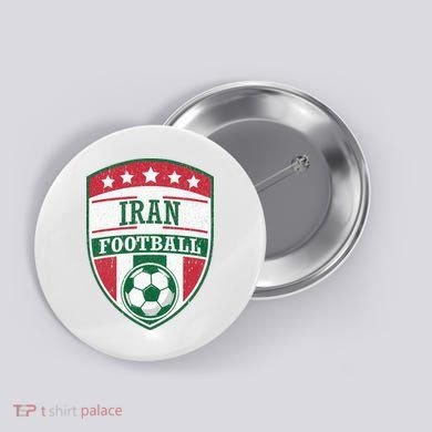 Iran Football Team Crest Soccer Badge Shield Button