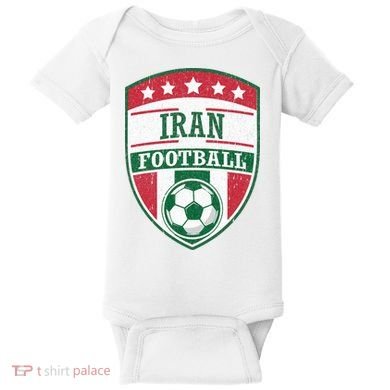 Iran Football Team Crest Soccer Badge Shield Baby Bodysuit
