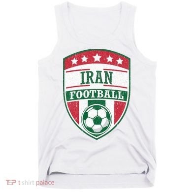 Iran Football Team Crest Soccer Badge Shield Tank Top