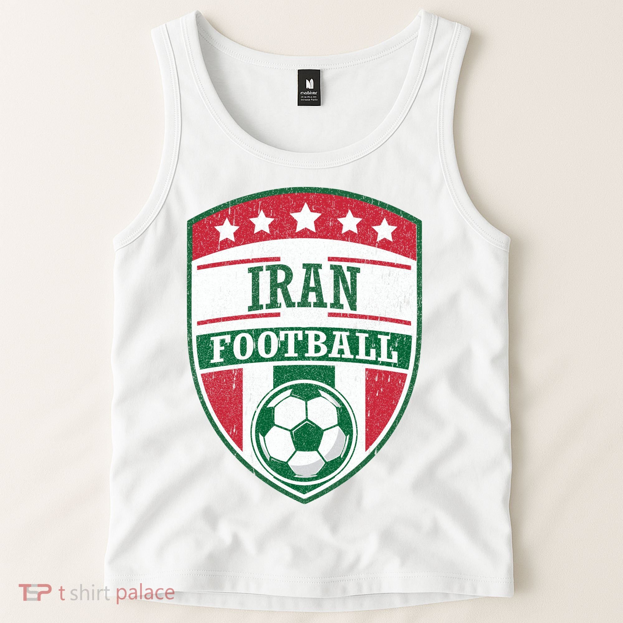 Iran Football Team Crest Soccer Badge Shield Tank Top