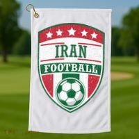 Iran Football Team Crest Soccer Badge Shield Golf Towel thumb 1