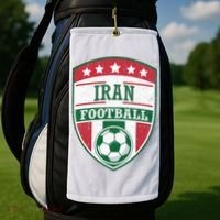 Iran Football Team Crest Soccer Badge Shield Golf Towel thumb 2
