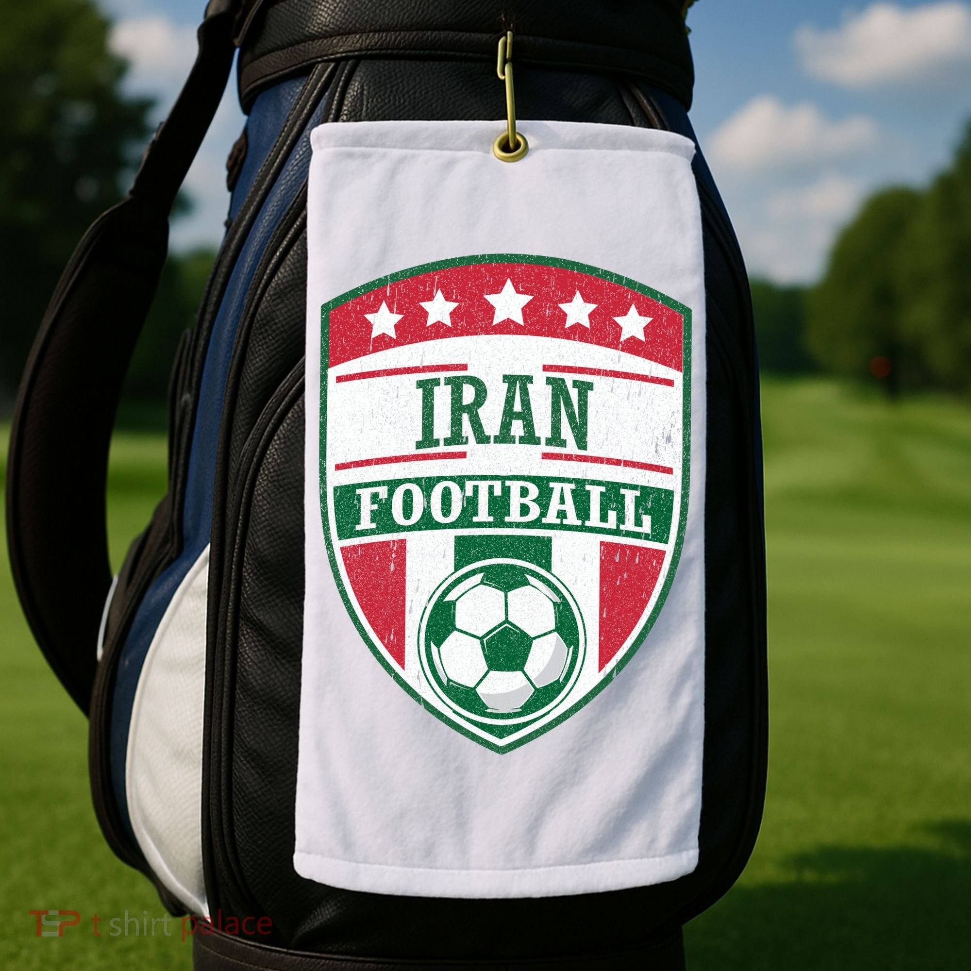 Iran Football Team Crest Soccer Badge Shield Golf Towel