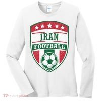 Iran Football Team Crest Soccer Badge Shield Women's Long Sleeve Shirt thumb 0