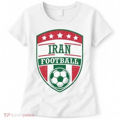 Iran Football Team Crest Soccer Badge Shield Women's T-Shirt