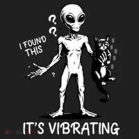 I Found This It's Vibrating Funny Alien Cat Women's Sweatshirt thumb 2