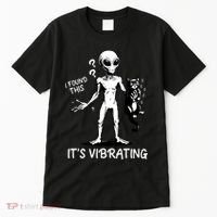 I Found This It's Vibrating Funny Alien Cat Tall T-Shirt thumb 0