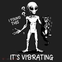 I Found This It's Vibrating Funny Alien Cat Tumbler thumb 3