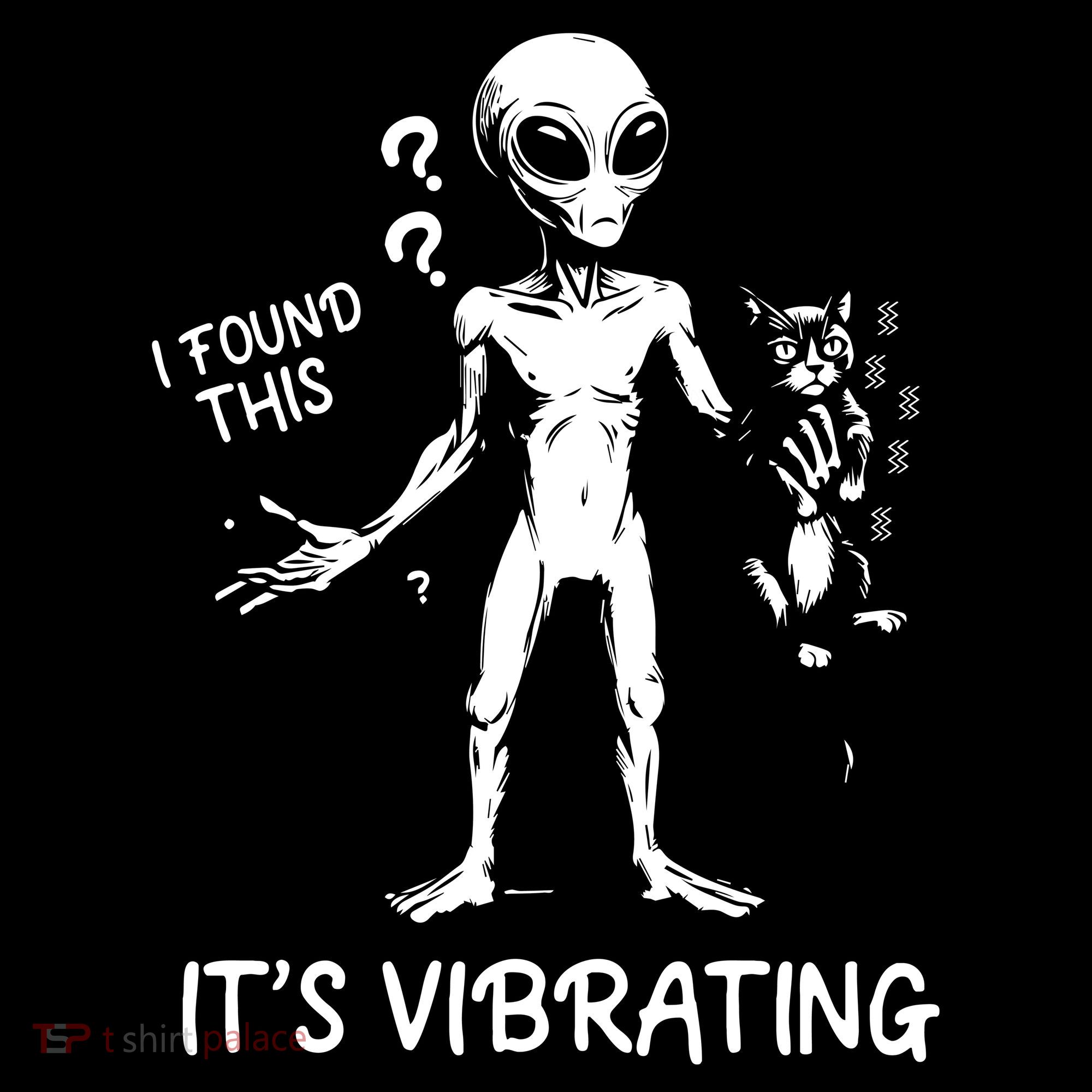 I Found This It's Vibrating Funny Alien Cat Women's Tank Top