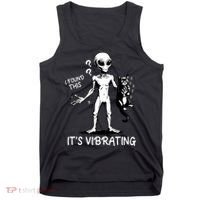 I Found This It's Vibrating Funny Alien Cat Tank Top thumb 0