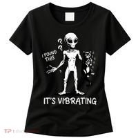I Found This It's Vibrating Funny Alien Cat Women's T-Shirt thumb 0