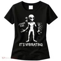 I Found This It's Vibrating Funny Alien Cat Women's T-Shirt thumb 0