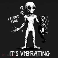 I Found This It's Vibrating Funny Alien Cat Women's T-Shirt thumb 6