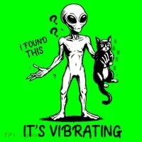 I Found This It's Vibrating Funny Alien Cat T-Shirt thumb 7