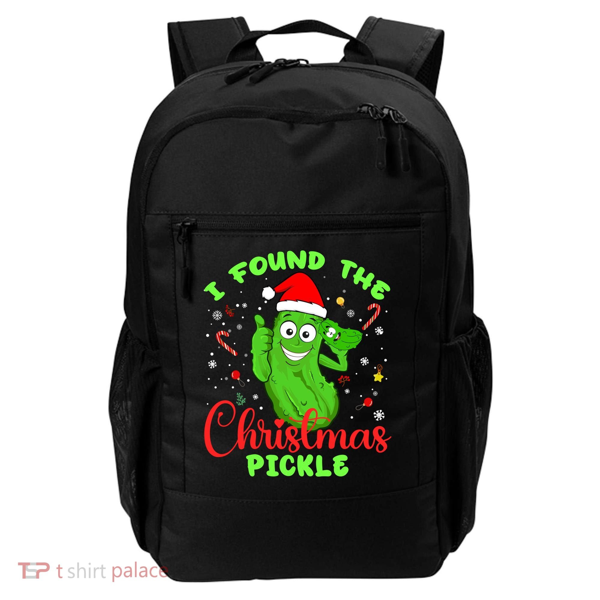 I Found The Christmas Pickle Funny Xmas Party Gift Backpack