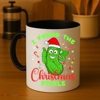 I Found The Christmas Pickle Funny Xmas Party Gift Coffee Mug thumb 4