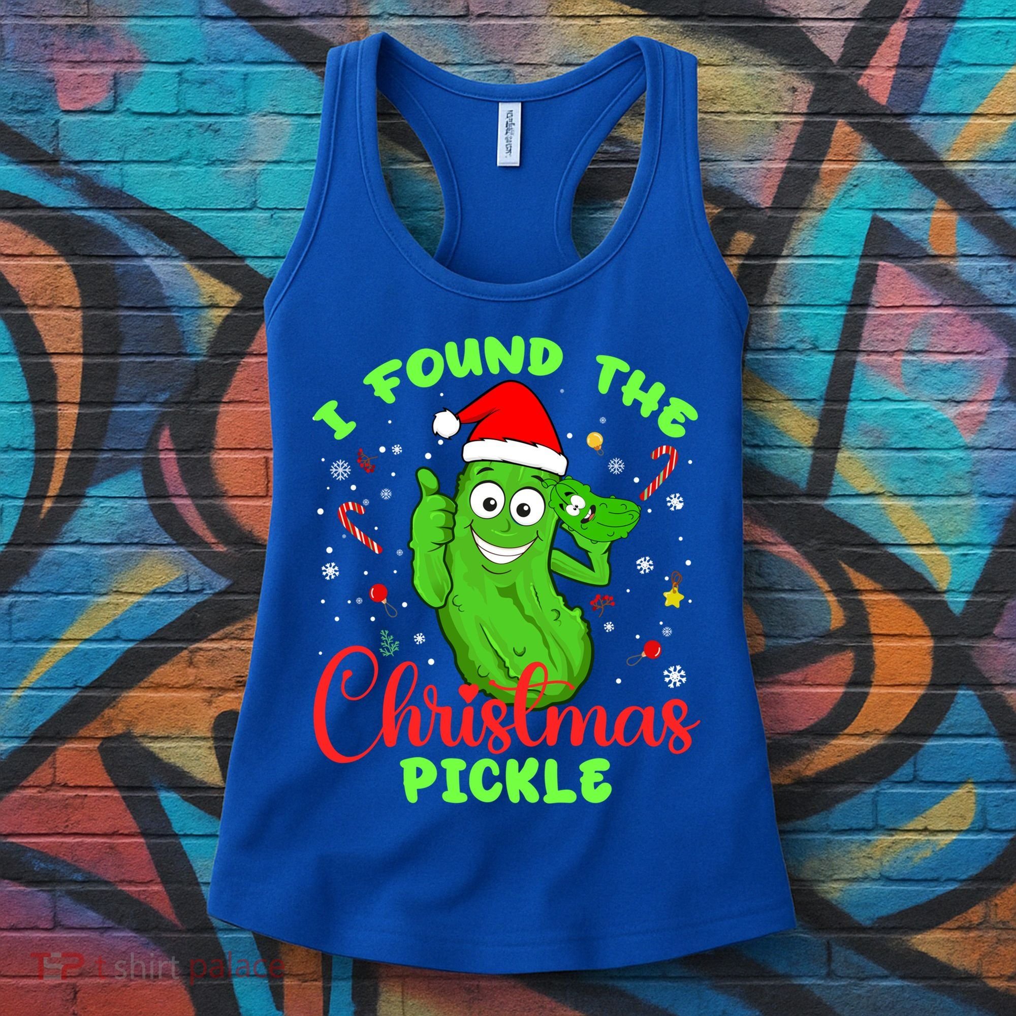 I Found The Christmas Pickle Funny Xmas Party Gift Women's Tank Top