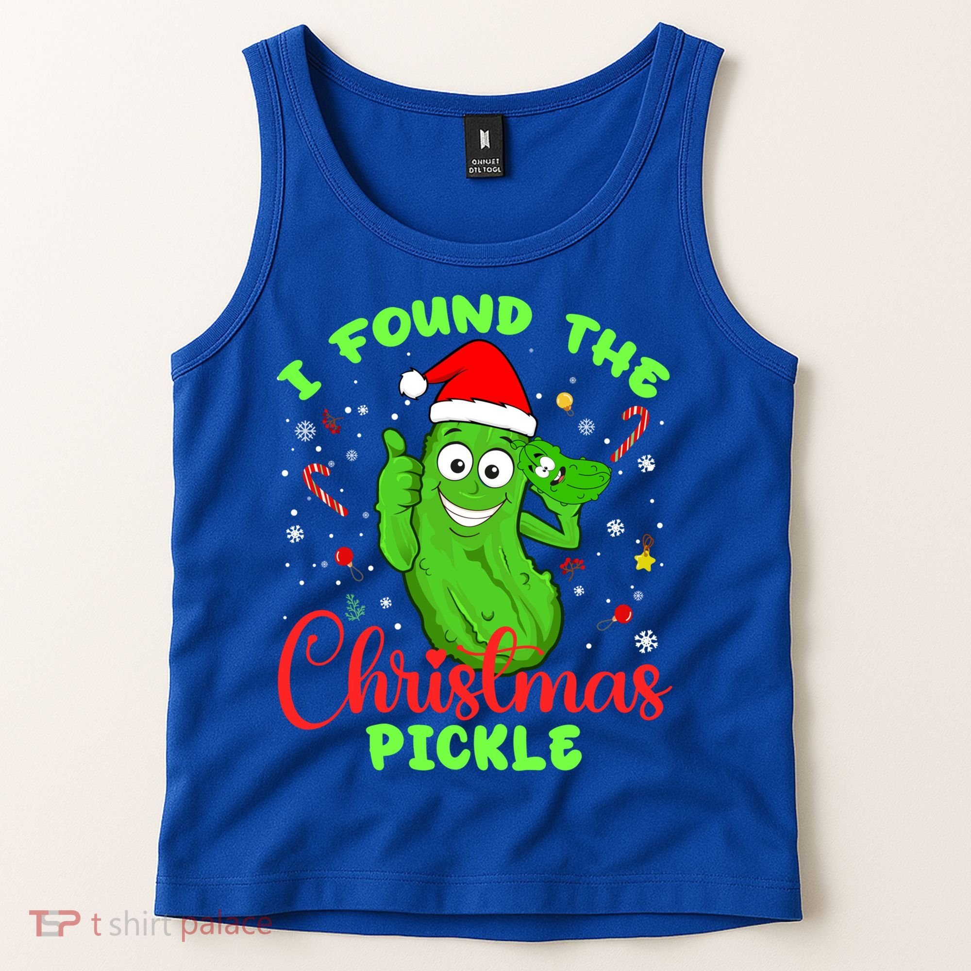 I Found The Christmas Pickle Funny Xmas Party Gift Tank Top