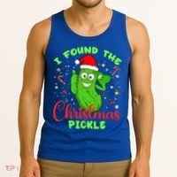 I Found The Christmas Pickle Funny Xmas Party Gift Tank Top thumb 3