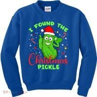 I Found The Christmas Pickle Funny Xmas Party Gift Kids Sweatshirt thumb 0