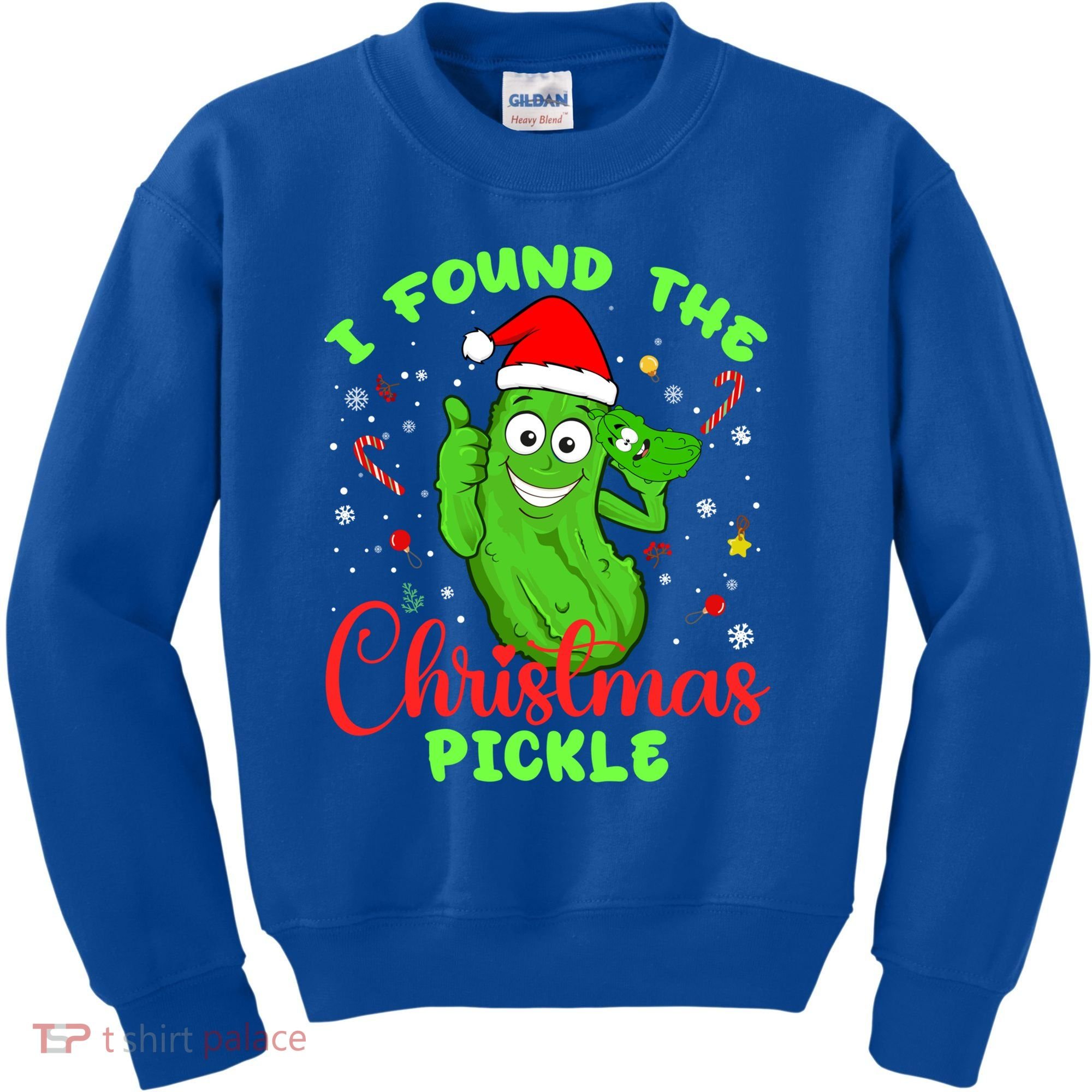 I Found The Christmas Pickle Funny Xmas Party Gift Kids Sweatshirt